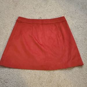 Zara trafaluc collection skirt red zip size Small